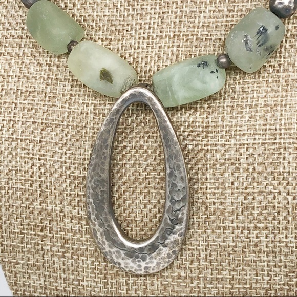SILPADA Prehnite & .925 Silver Necklace N1806 EUC - Picture 3 of 4